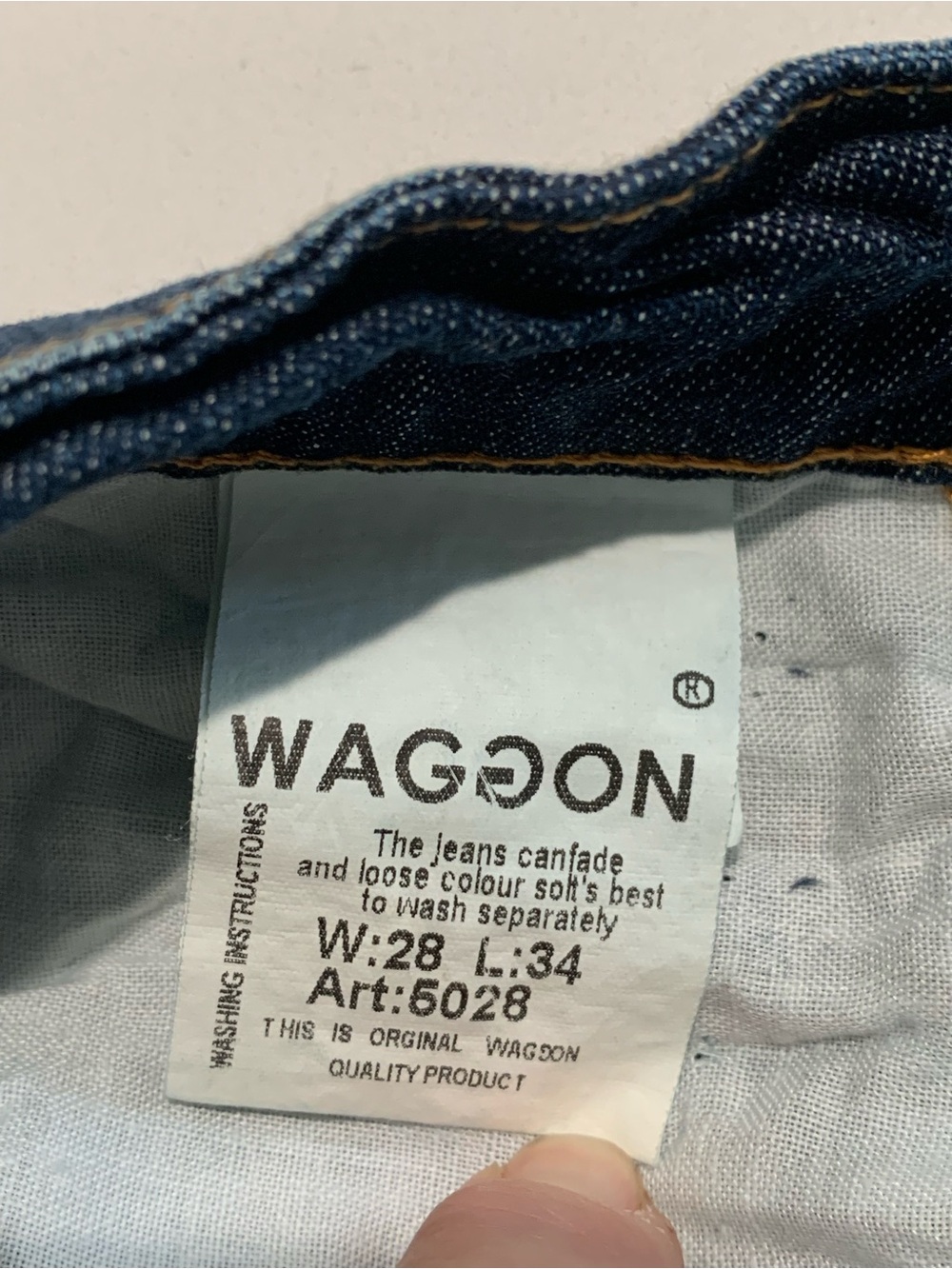 NWOT Waggon Paris Y2K Gilded Metallic Gold Paint Distressed Jeans, VTG Grunge 28 - Picture 10 of 16